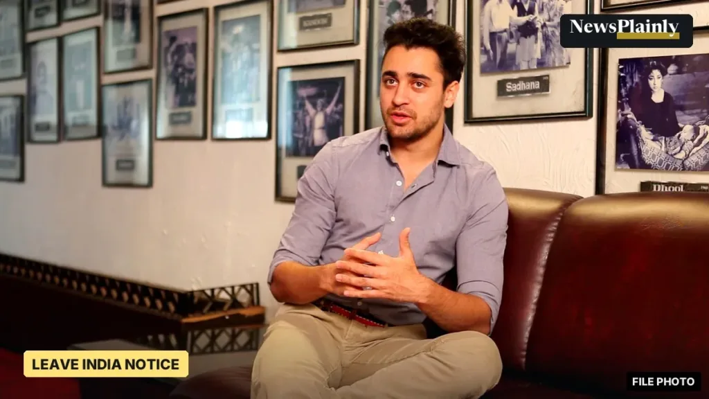 Actor Imran Khan in a 2013 file photo, for a report on the Imran Khan leave India notice