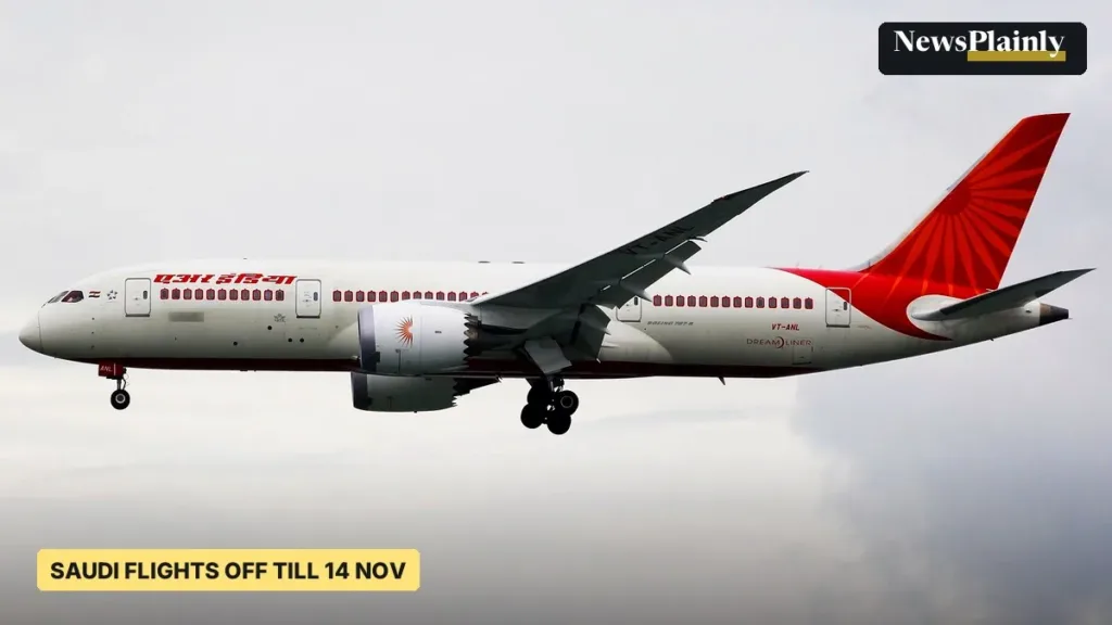 Air India Boeing 787 Dreamliner in flight, file photo for Air India Saudi flights suspension