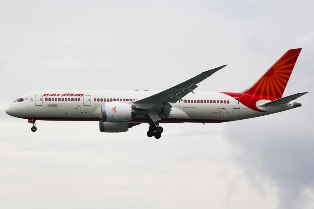 Air India Boeing 787 Dreamliner in flight, file photo for Air India Saudi flights suspension