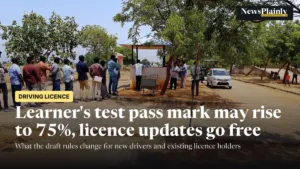 Applicants queue at an RTO driving test track in Tamil Nadu as driving licence rules change