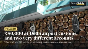 Arrivals hall at Delhi airport, scene of the Bhagwant Mann customs fine row