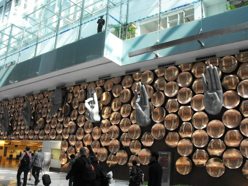 Arrivals hall at Delhi airport, scene of the Bhagwant Mann customs fine row