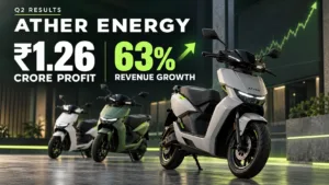 Ather Energy Q2 results: electric scooters with ₹1.26 crore profit and 63% revenue growth figures