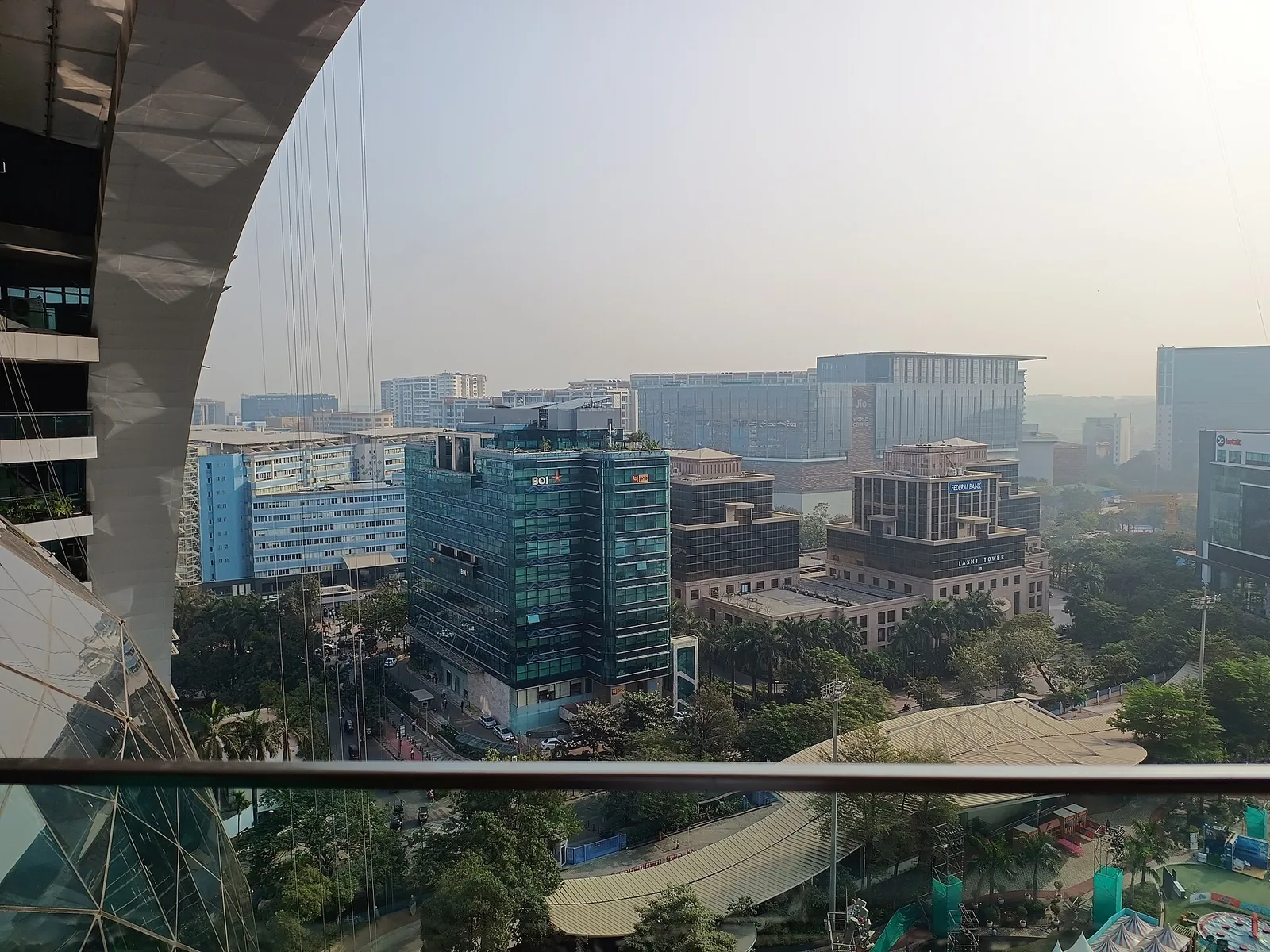 Bank offices in Mumbai's Bandra Kurla Complex, with a Kotak building at the far right