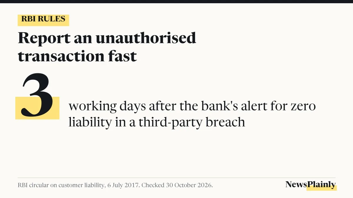 RBI rule card: 3 working days to report an unauthorised transaction for zero liability