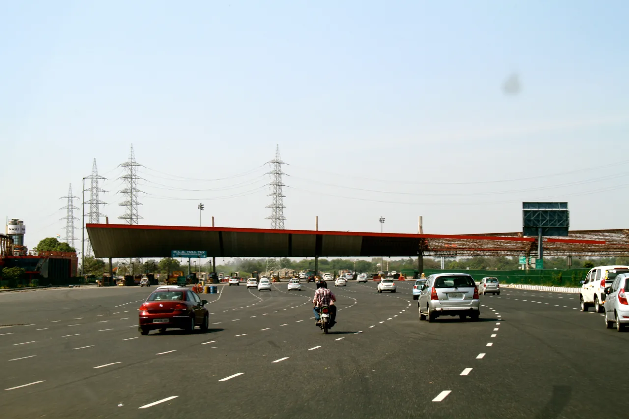 Cars approach a toll plaza on National Highway 11, 2015 file photo