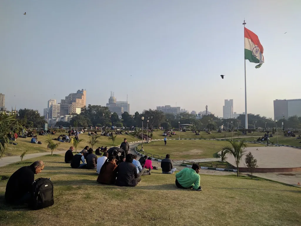 Central Park in Connaught Place, venue of the march Neha Bora was heading to