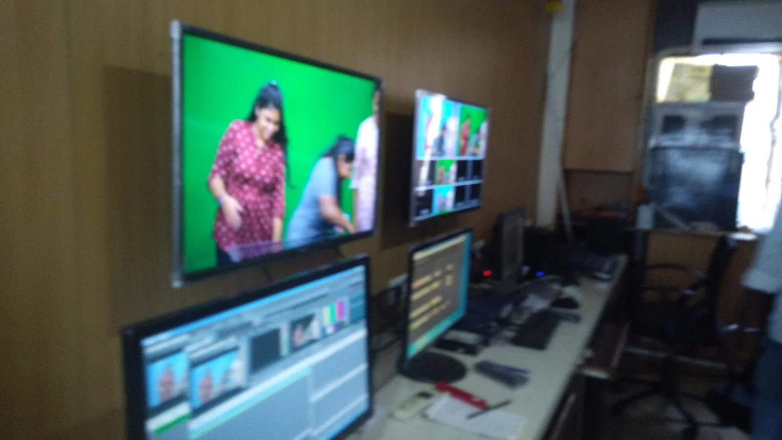Control room of a cable TV station in Goa, file photo