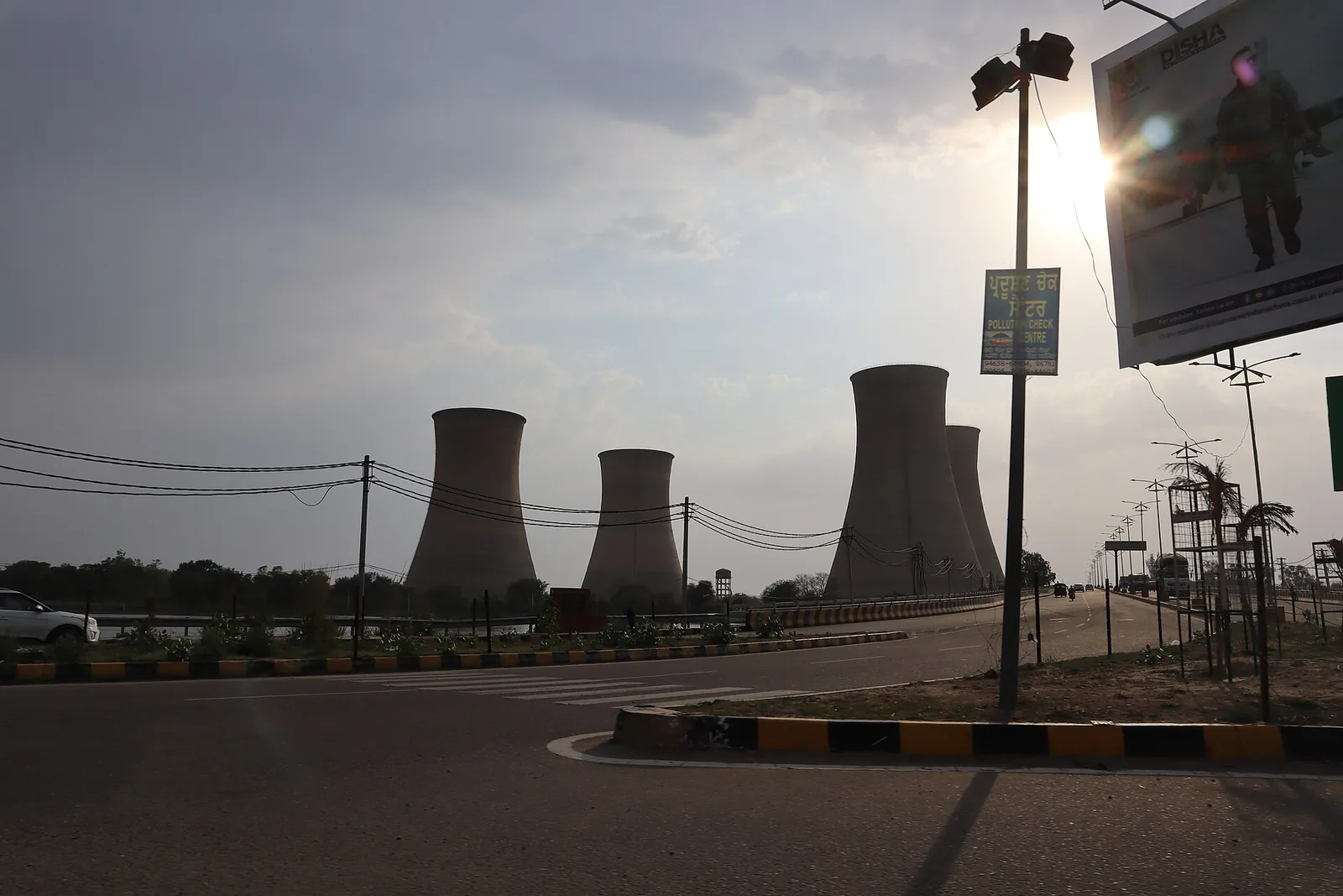 Cooling towers of a thermal power plant in Bathinda, Punjab, as electricity output grows