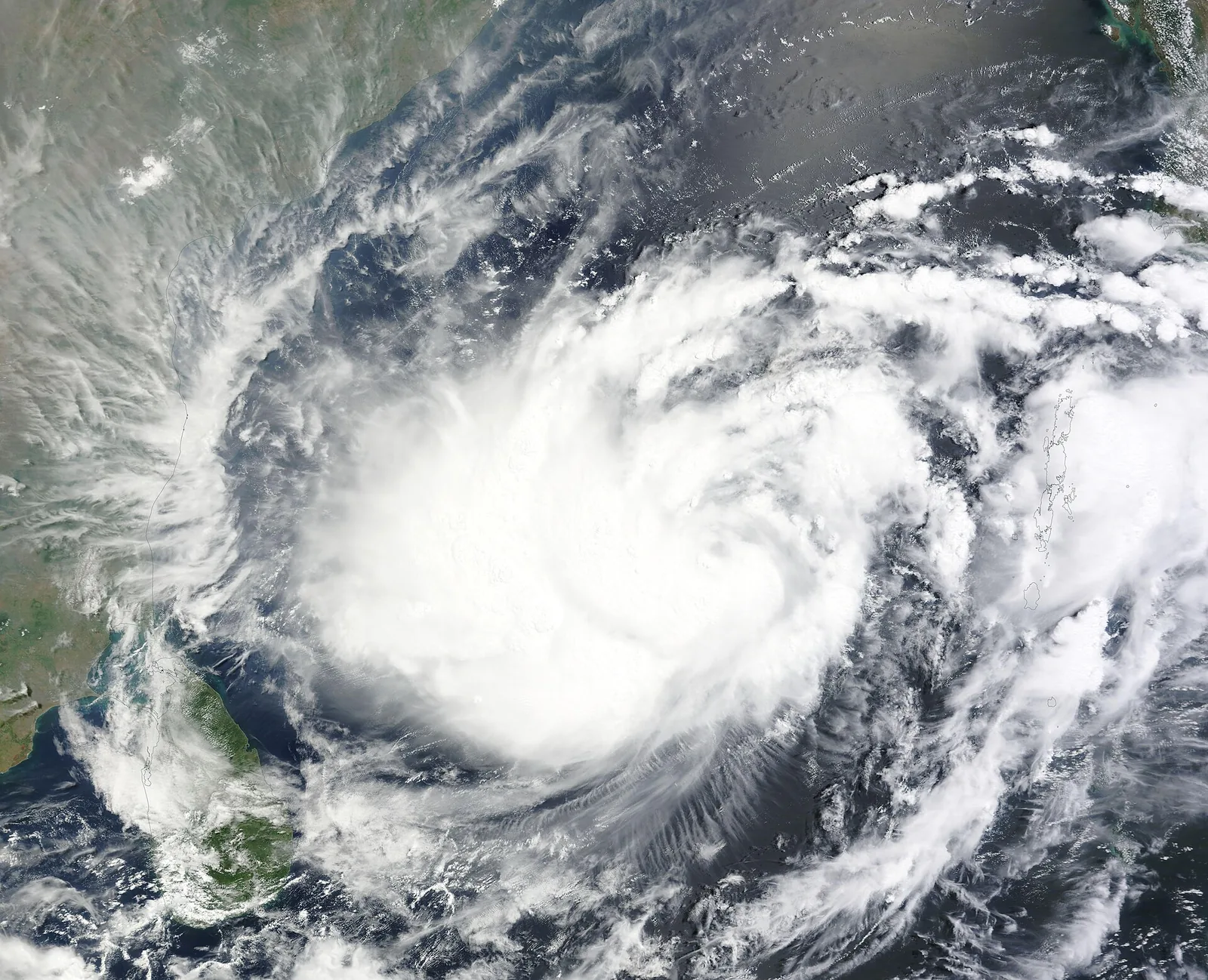 Cyclone Mocha over the Bay of Bengal in May 2023 in NASA MODIS imagery, a file photo