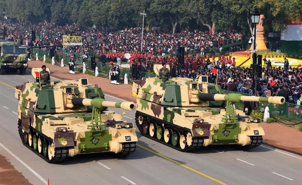 DAC approval: K9 Vajra-T self-propelled guns at the Republic Day parade in New Delhi, 2020 file photo