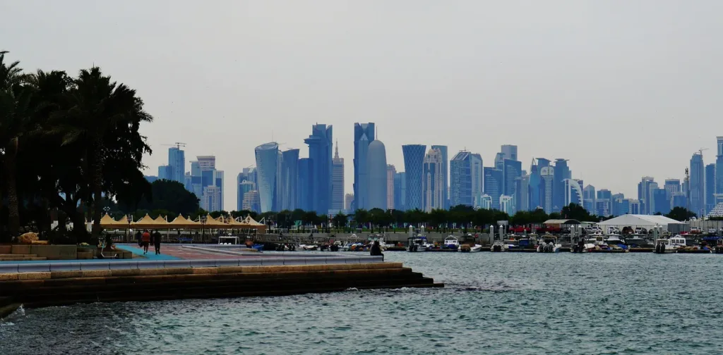 Doha skyline from the Corniche, host city of the Asia Cup Rising Stars 2026