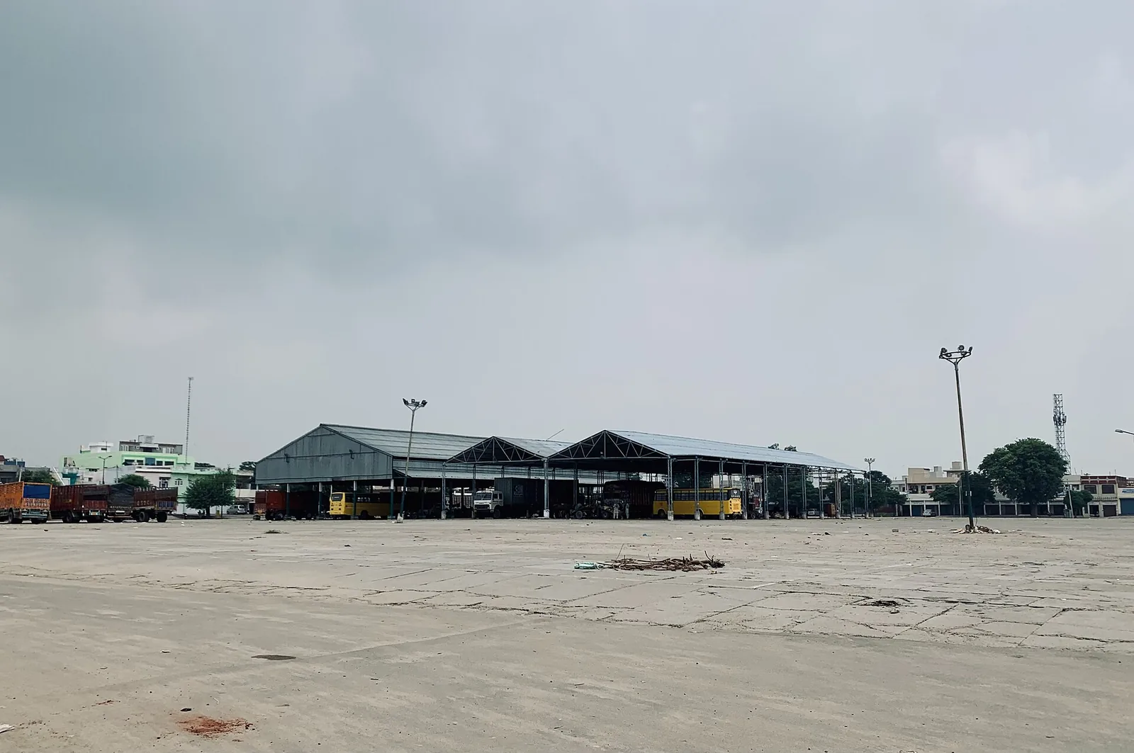 Empty grain market at Bhawanigarh, Sangrur district, Punjab, August 2022 file photo, outside the paddy procurement season