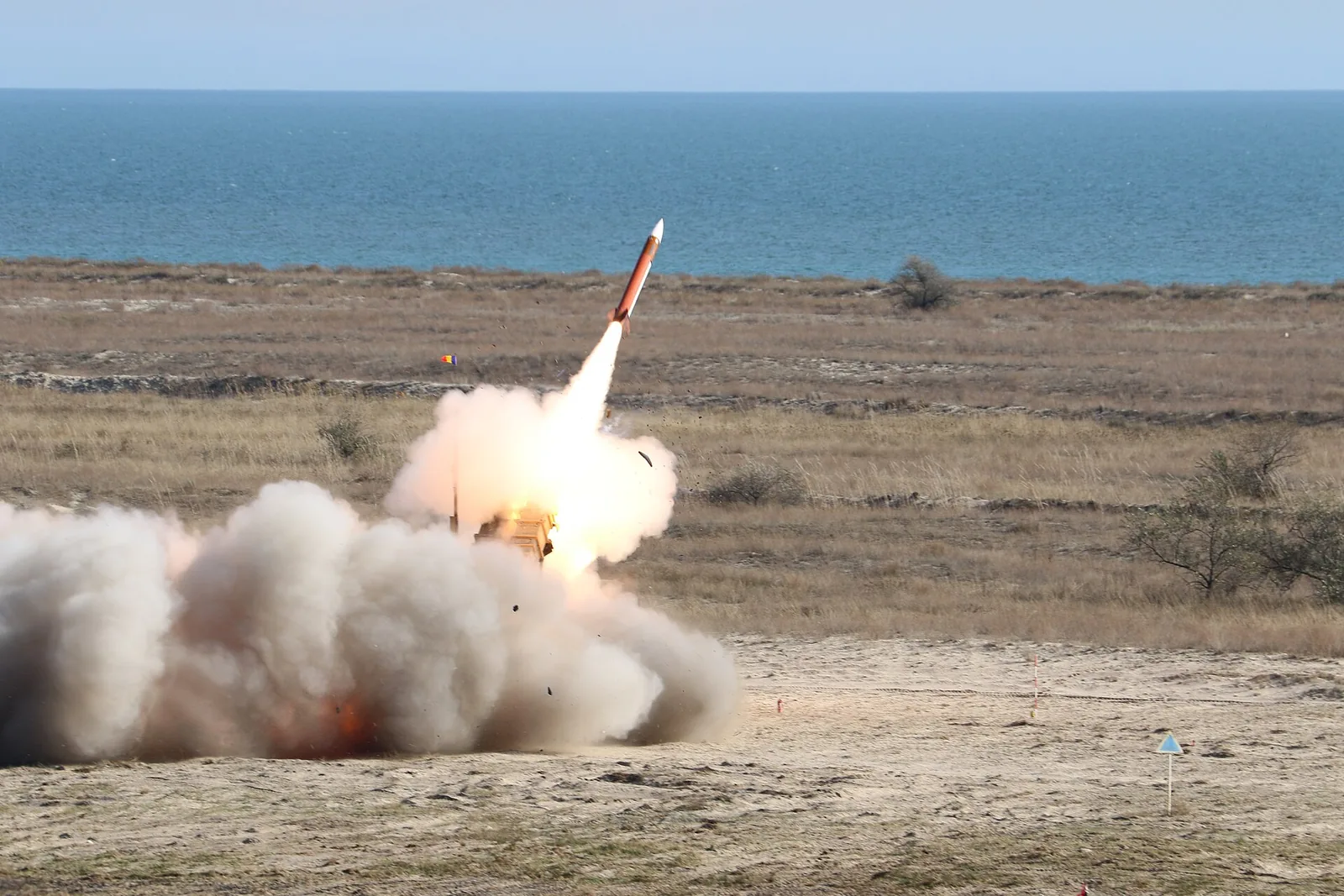 File photo of a US Army Patriot air defence missile launch, the kind of interception the advisory covers