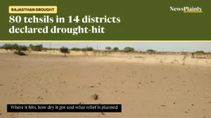 File photo of dry sandy land in a Barmer village, one of the Rajasthan drought districts