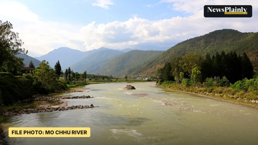 File photo of the Mo Chhu river near Punakha, the river behind the Sankosh flood alert