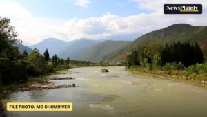 File photo of the Mo Chhu river near Punakha, the river behind the Sankosh flood alert