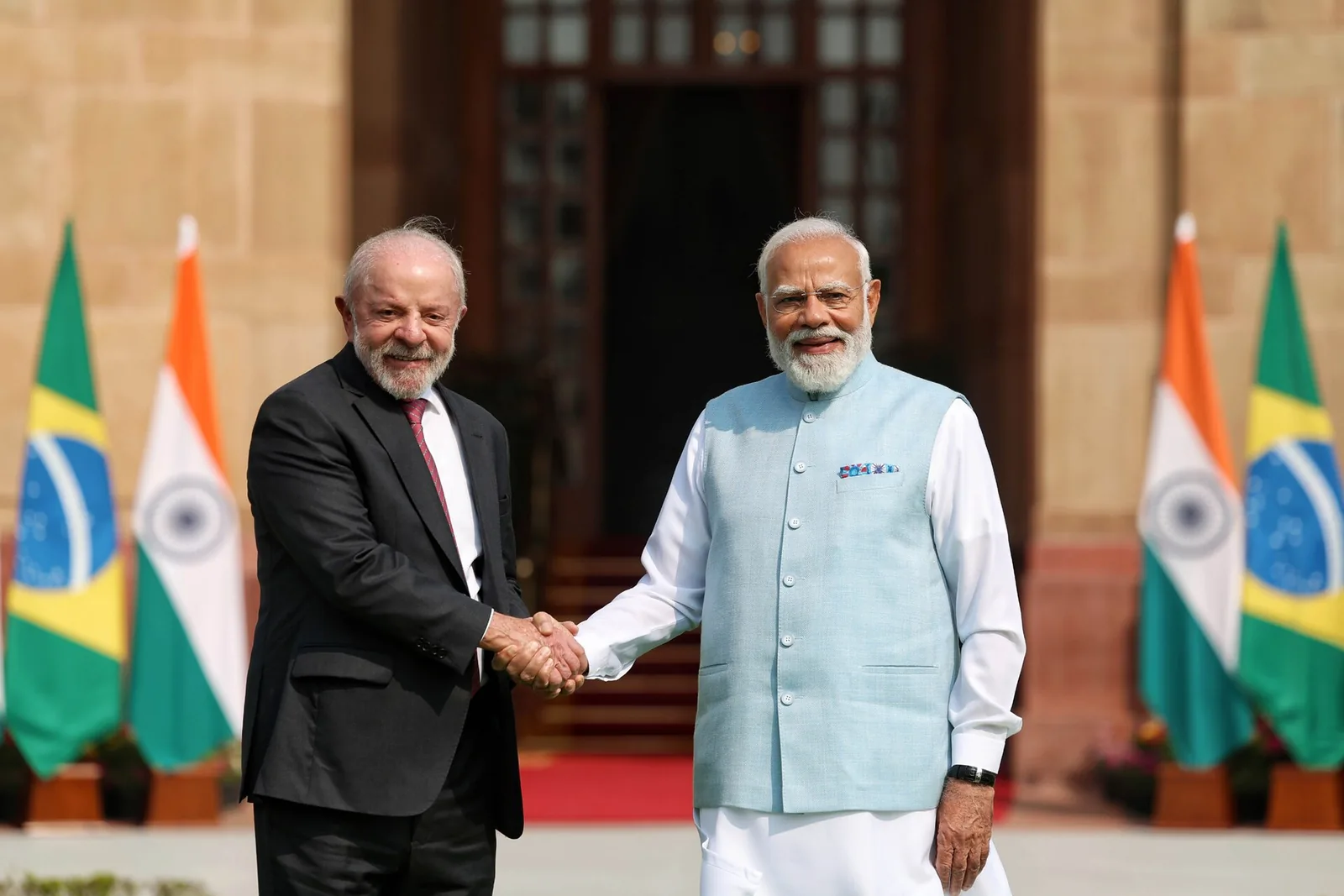 File photo: PM Narendra Modi and Lula at Hyderabad House, New Delhi, 21 February 2026, India Brazil trade talks