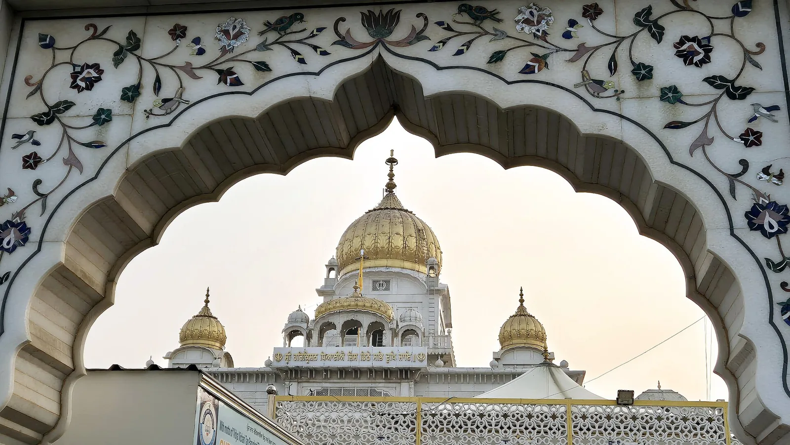 Gurdwara Bangla Sahib in New Delhi, near the start of the anti-SIR protest march