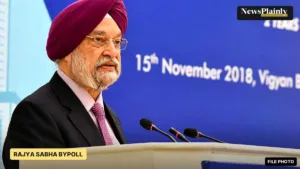 Hardeep Singh Puri speaking at a New Delhi event, file photo, as the BJP names him for the Rajya Sabha bypoll