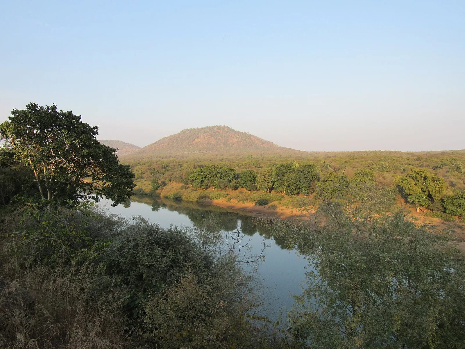 Kuno river and forested hills inside Kuno National Park, file photo