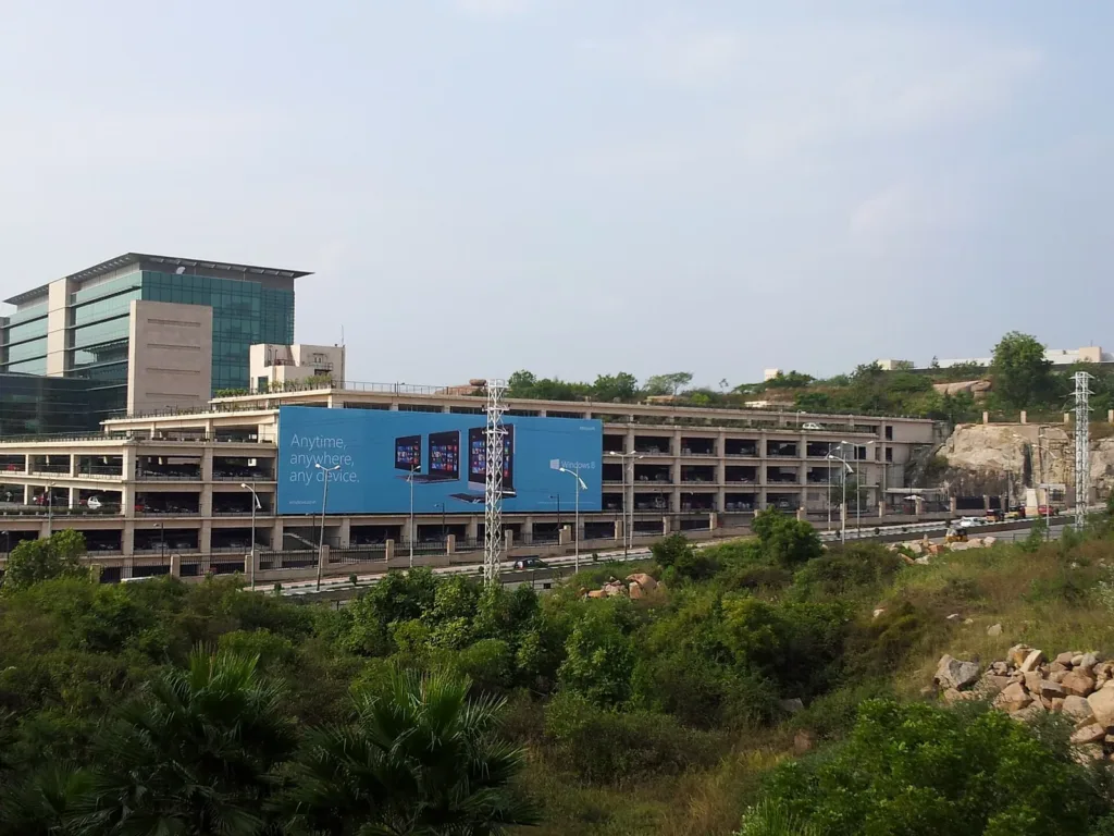 Microsoft buyout: Microsoft campus in Hyderabad, India, 2012 file photo