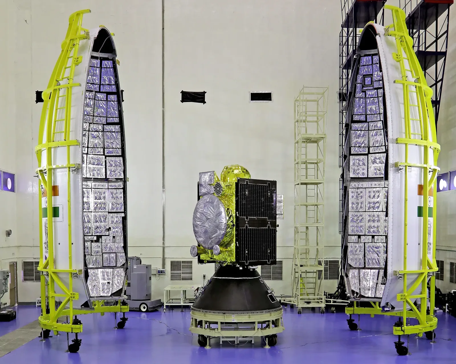 NVS-01 navigation satellite before encapsulation, 2023 file photo before the NVS-03 launch