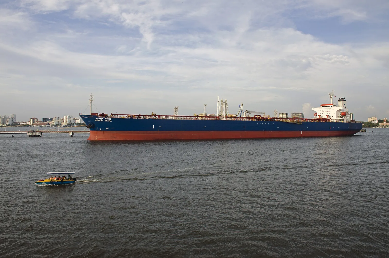 Oil tanker at the Cochin Oil Terminal in Kerala