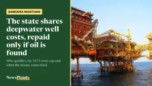 ONGC oil and gas platform at Bombay High, offshore exploration under the Samudra Manthan scheme