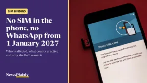 Phone asking for a SIM card, as SIM binding will require for WhatsApp