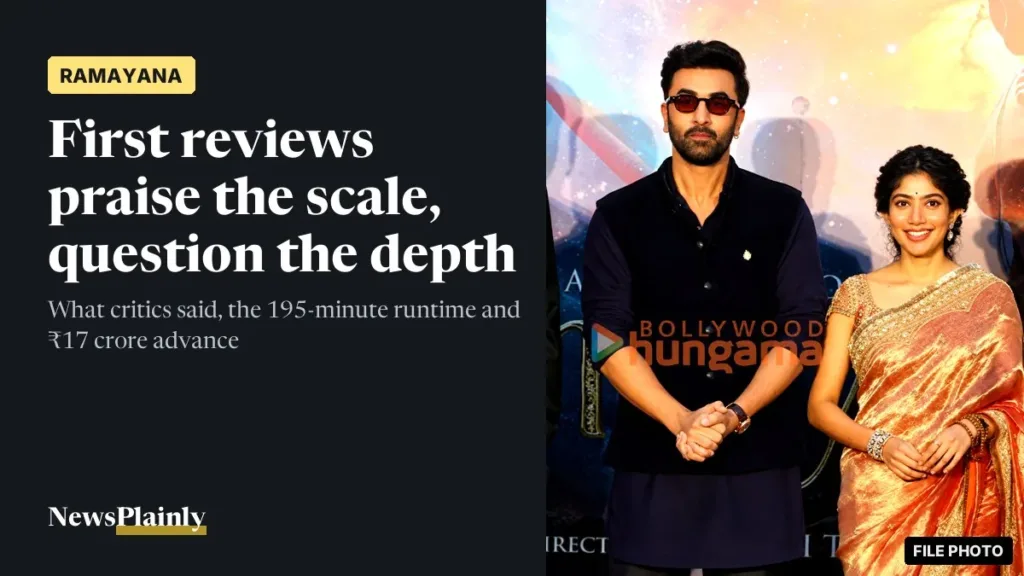 Ramayana reviews: Ranbir Kapoor and Sai Pallavi at a Ramayana event, September 2026 file photo