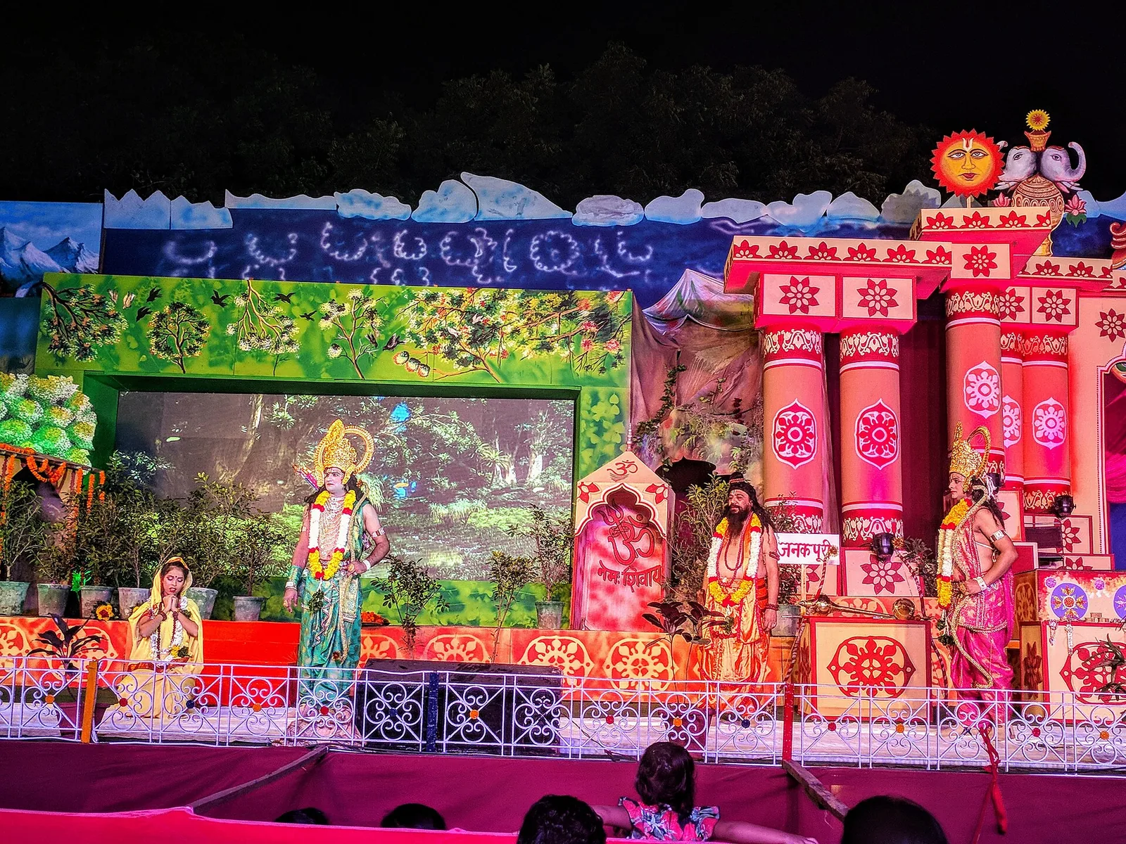 Ramlila stage show of the Ramayana at the Red Fort in Delhi
