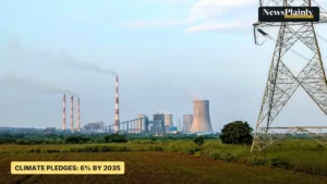 Rayalaseema coal power plant chimneys in Andhra Pradesh, file photo for climate pledges story