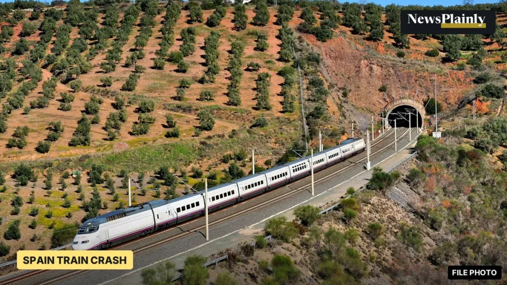 Renfe AVE train on the Madrid Seville high-speed line near Adamuz, 2017 file photo, Spain train crash