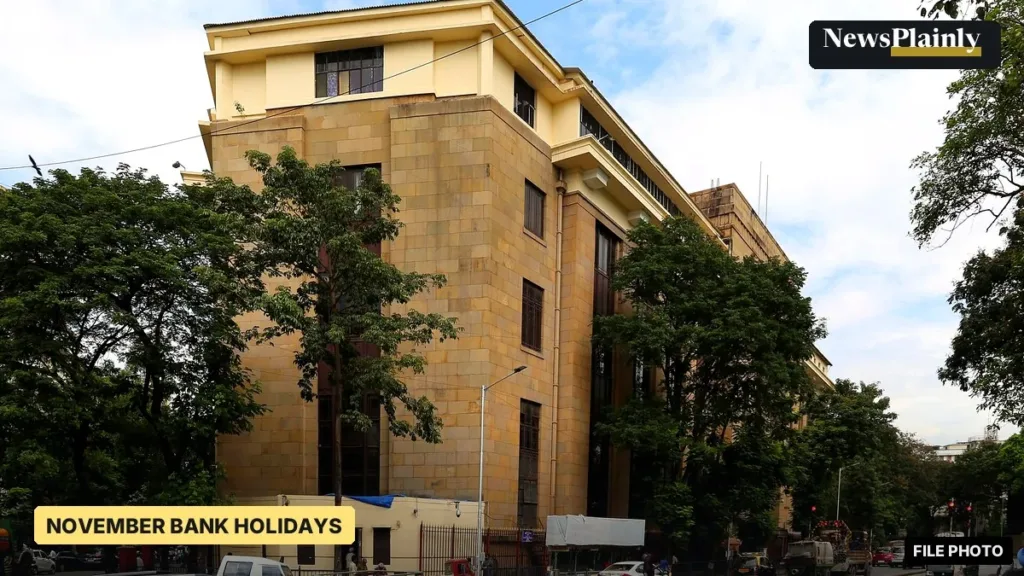 Reserve Bank of India building in Mumbai, 2019 file photo, bank holidays in November 2026