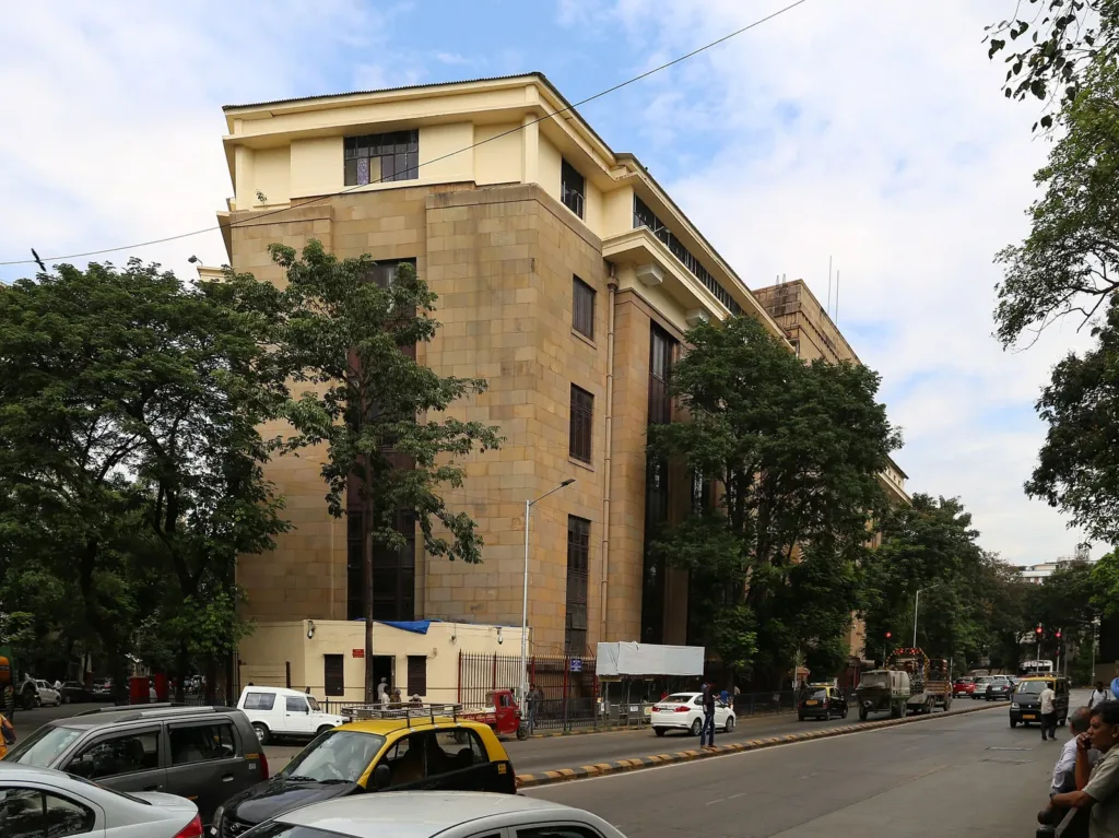 Reserve Bank of India building in Mumbai after the RBI MPC minutes were released