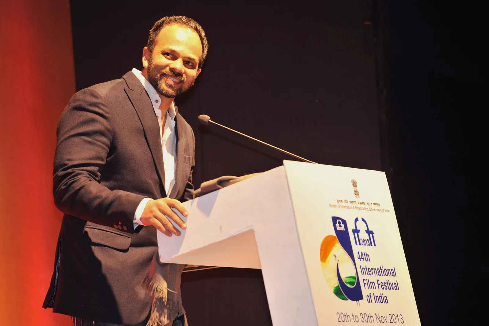 Rohit Shetty speaking at IFFI in Goa, November 2013, file photo