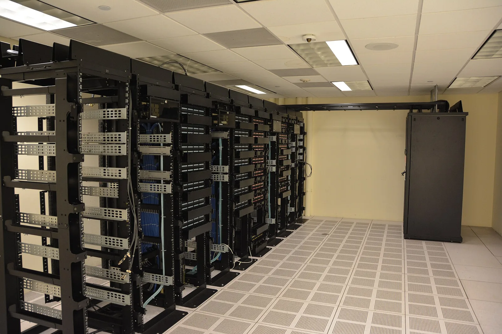 Server racks in a data centre, the kind of systems a PHP vulnerability exposes