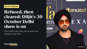 Singer Diljit Dosanjh in a file photo, ahead of the Diljit Dosanjh concert in Delhi