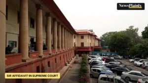 SIR affidavit card showing the Supreme Court of India building in New Delhi, 2017 file photo