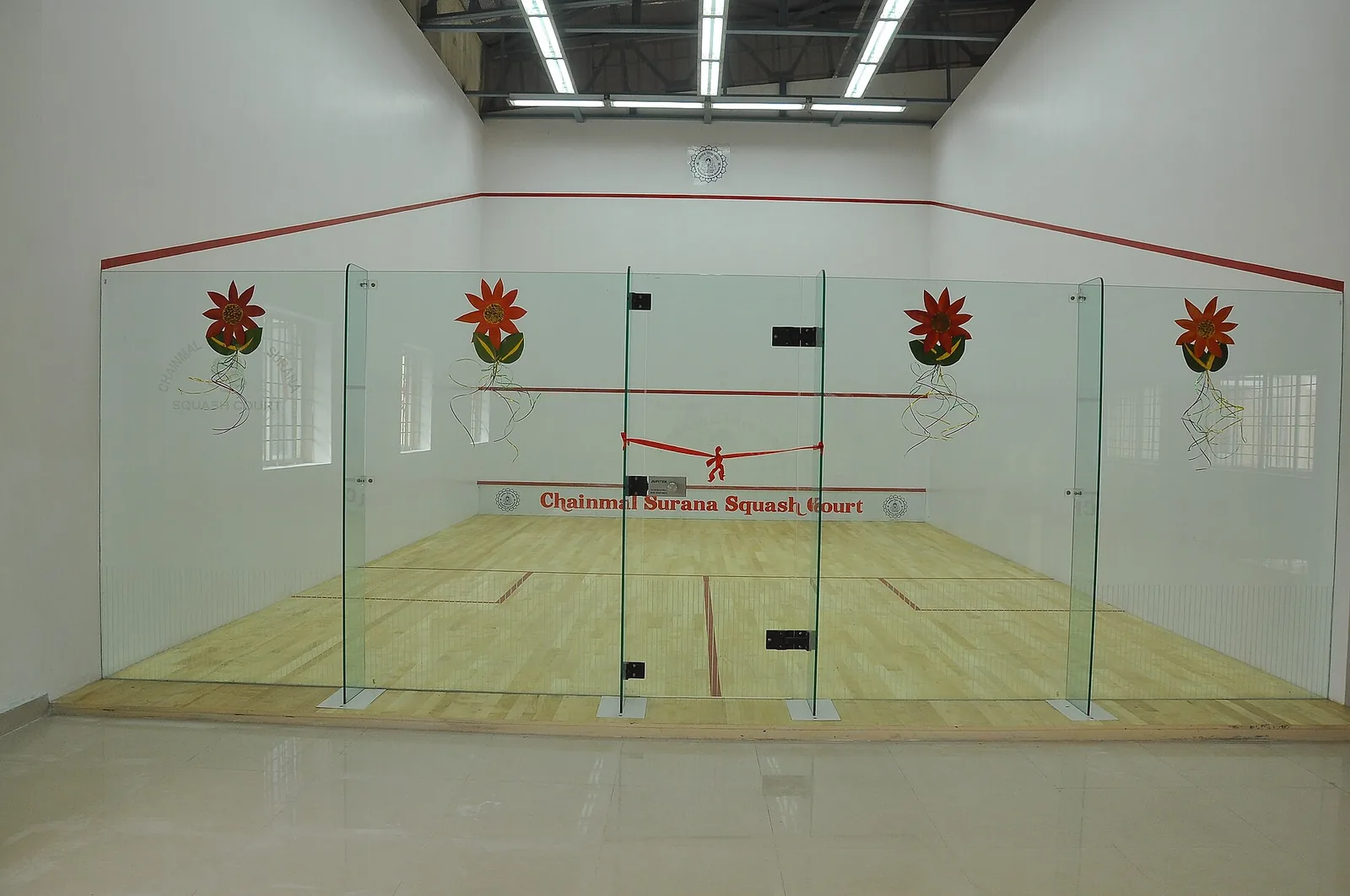 Squash court in Chennai, India, the sport Anahat Singh plays