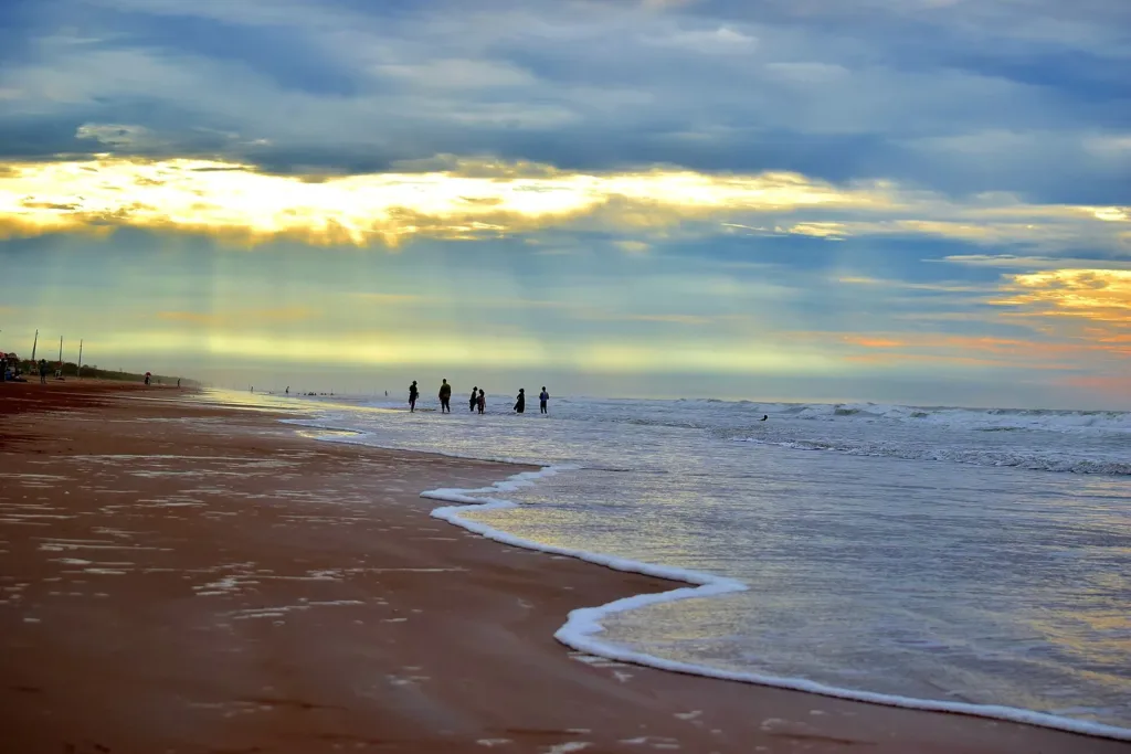 Suryalanka beach near Bapatla, where Cyclone Arnab may cross the Andhra coast