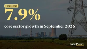 Thermal power plant and pylon in Andhra Pradesh as core sector growth rises to 7.9%