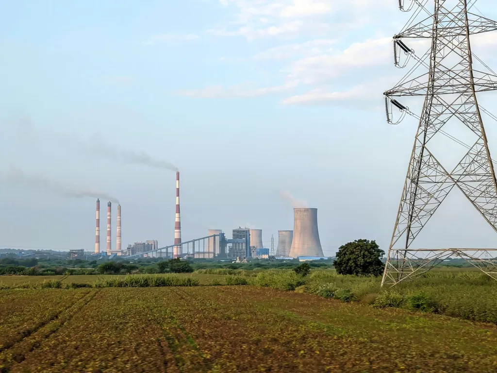 Thermal power plant and pylon in Andhra Pradesh as core sector growth rises to 7.9%