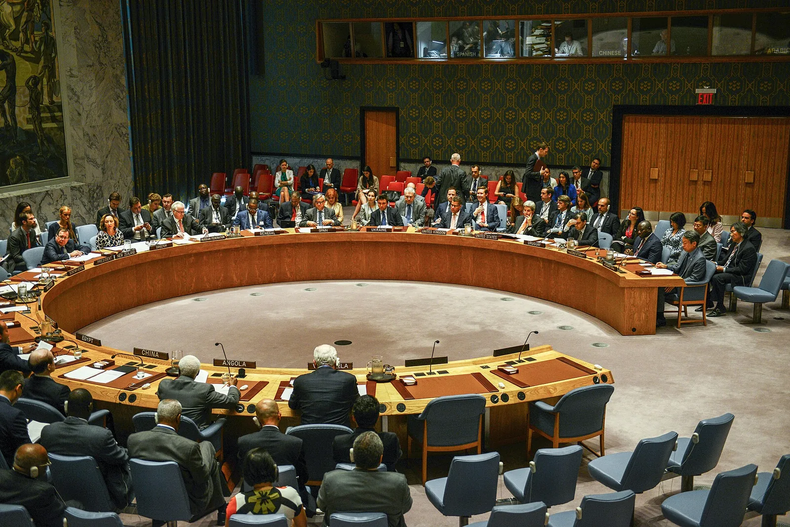 UN Security Council chamber in New York during a September 2016 meeting, file photo