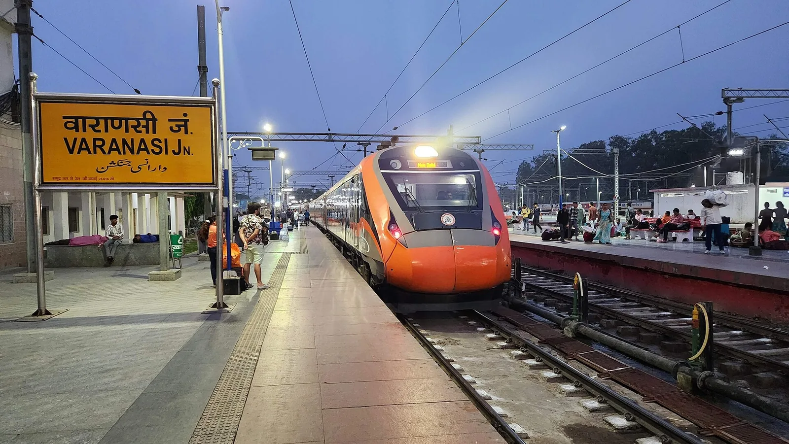 Vande Bharat Express at Varanasi Junction platform, file photo, Delhi Varanasi rail route