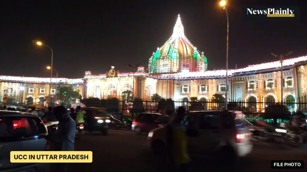 Vidhan Bhawan in Lucknow lit up at night, file photo for UCC in Uttar Pradesh story