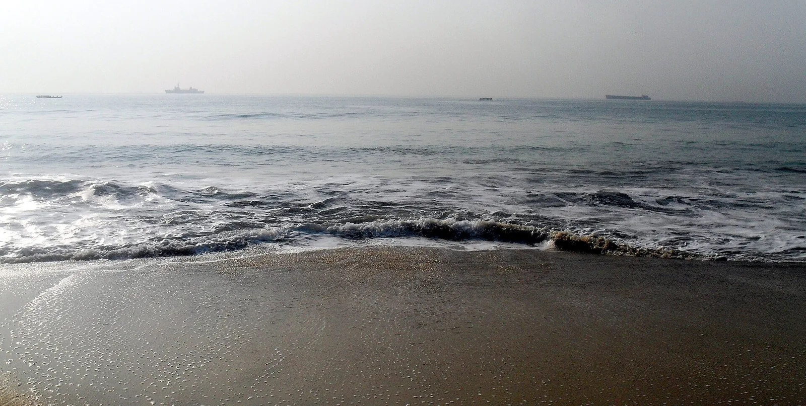 Waves at RK Beach in Visakhapatnam on the Andhra Pradesh and Odisha coast stretch
